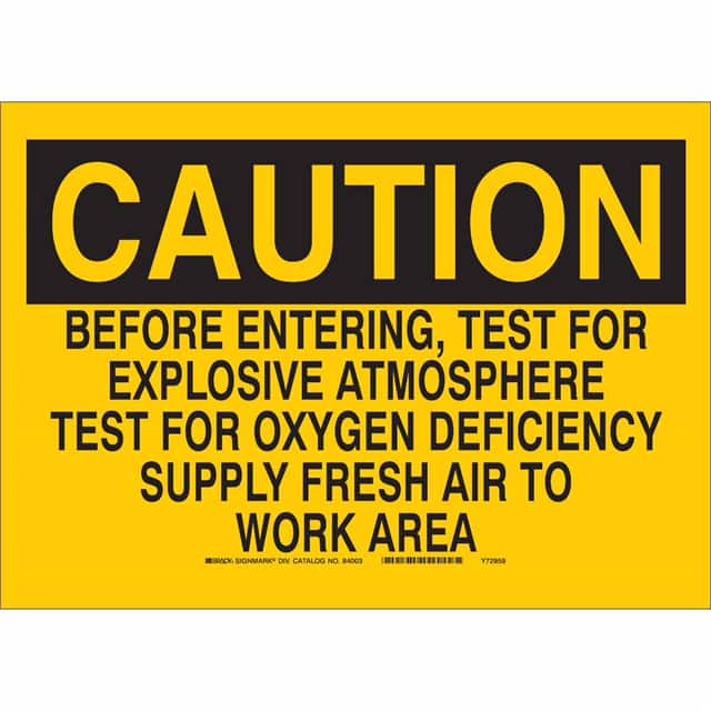 22054 B401 10X14 BLK/YEL CAUTION