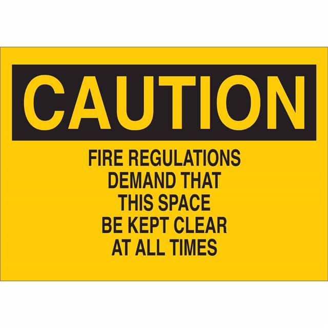 25643 B401 10X14 BLK/YEL CAUTION