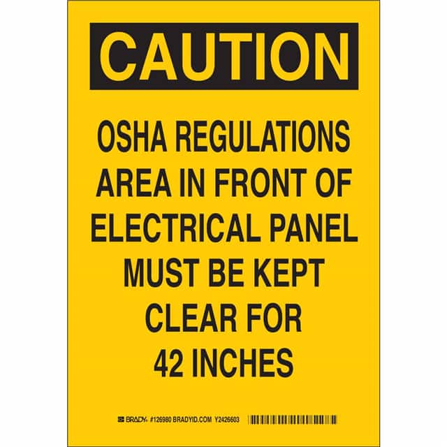 126979 B401 10X7 BLK/YEL CAUTION OSHA