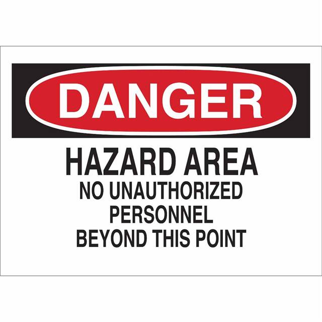 22100 B401 10X14 RED/BLK/WHT DANGER