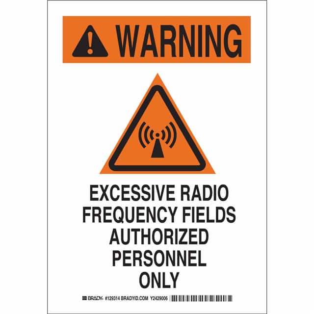 129316 B401 14X10 BLK/ORG/WHT WARNING E