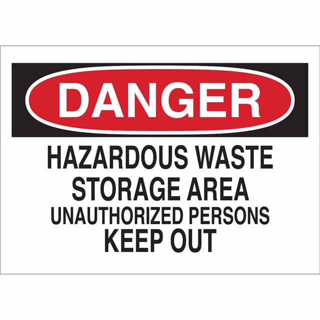 22101 B401 7X10 RED/BLK/WHT DANGER