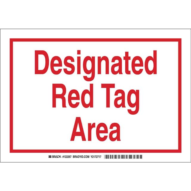 122293 B302 10X14 RED/WT RED TAG AREA