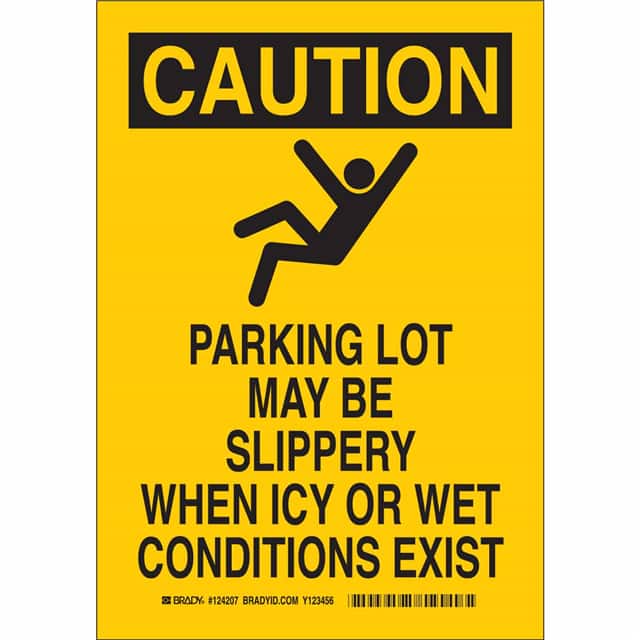 124209 B401 14X10 BLK/YEL CAUTION PARKI