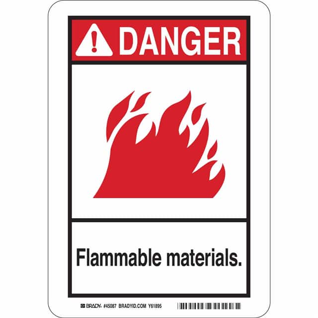 45019 B120 10X7 ANSI BLK,RED/WHT FLAMM