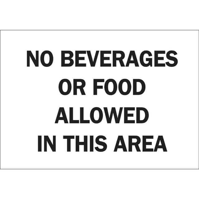 22844 B401 10X14 BLK/WHT NO BEVERAGES