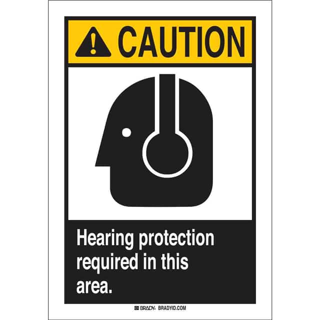 45139 B302 10X7 ANSI BLK,YEL/WHT HEARI