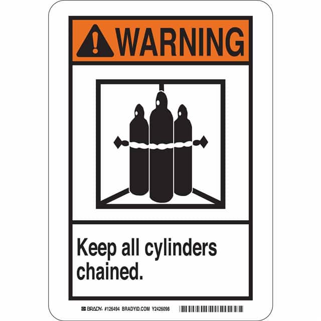 126493 B401 10X7 BLK/ORG/WHT WARNING KE