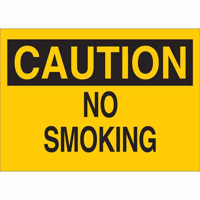 25061 B401 10X14 BLK/YEL CAUTION NO SM