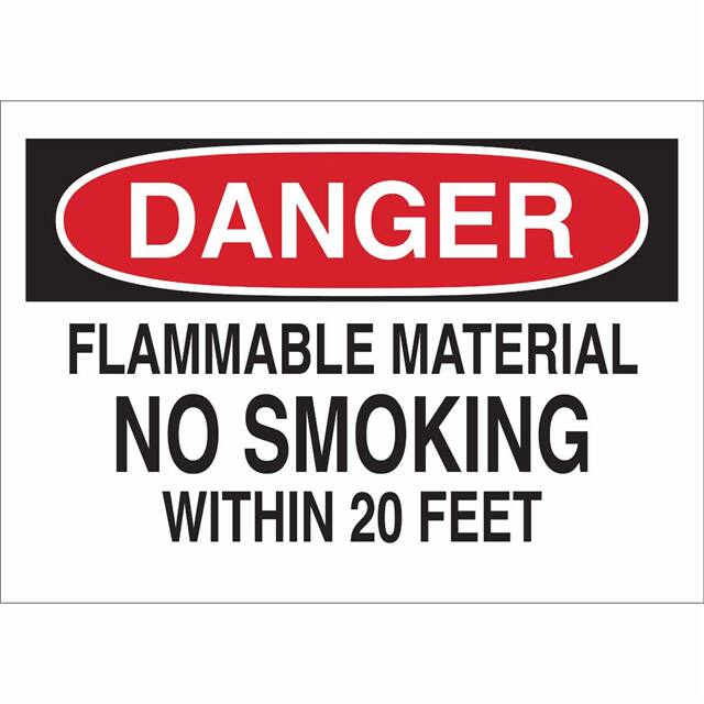 25069 B401 10X14 RED/BLK/WHT DANGER FL