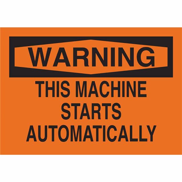 25040 B401 10X14 BLK/ORG WARNING