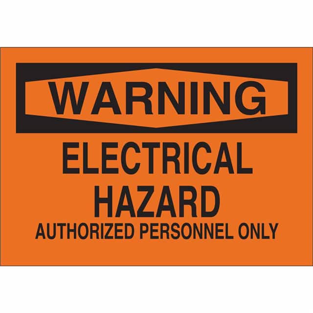 22197 B401 7X10 BLK/ORG WARNING