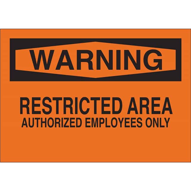 22203 B401 7X10 BLK/ORG WARNING