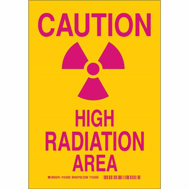 124300 B302 10X7 MAG/YEL CAUTION HIGH R