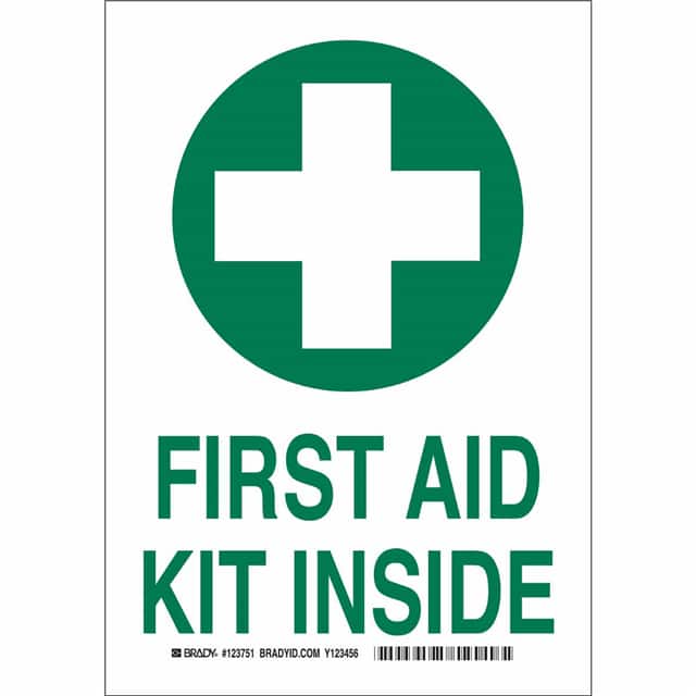 123750 B401 10X7 GRN/WHT FIRST AID KIT