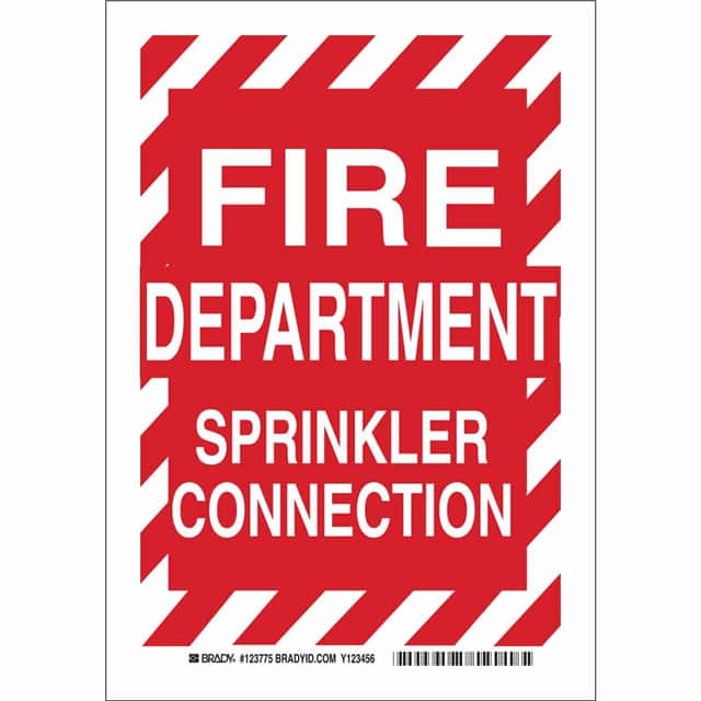 123775 B302 10X7 WHT/RED FIRE DEPARTMEN