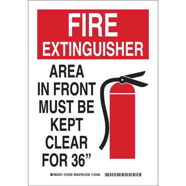 123769 B302 10X7 BLK/RED/WHT FIRE EXTIN