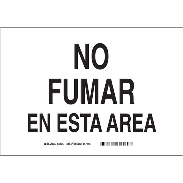 39844 SPANISH/NO SMOKING THIS AREA