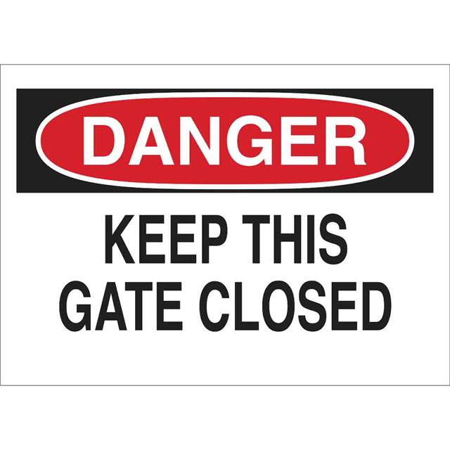 22996 B401 10X14 RED/BLK/WHT DANGER