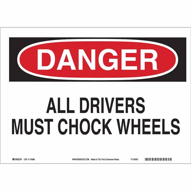 116162 B563,ECO, 10"H X 14"W, DANGER SI