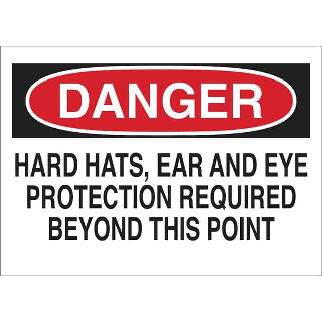 25215 B401 10X14 RED/BLK/WHT DANGER HA