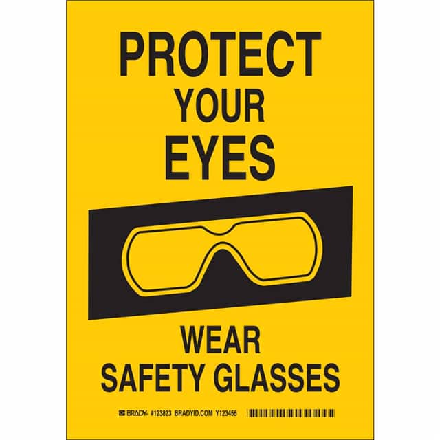 123821 B555 10X7 BLK/YEL PROTECT YOUR E