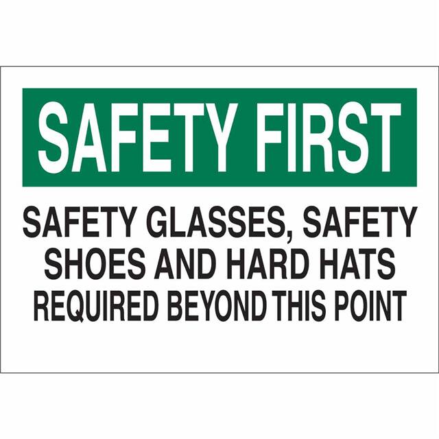 25245 B401 10X14 GRN/BLK/WHT SAFETY FI