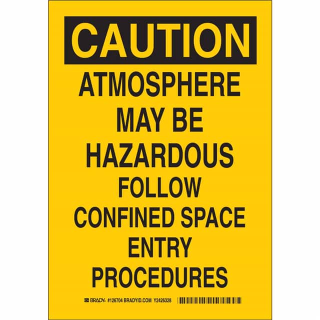 126704 B302 10X7 BLK/YEL CAUTION ATMOSP