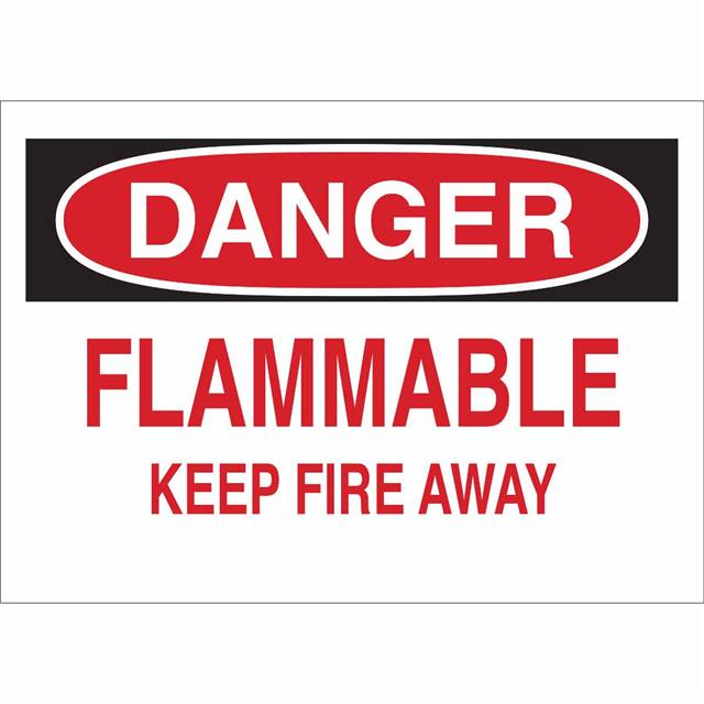 23216 B401 10X14 RED/BLK/WHT DANGER FL