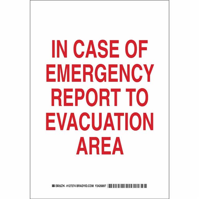127276 B401 14X10 RED/WHT IN CASE OF EM