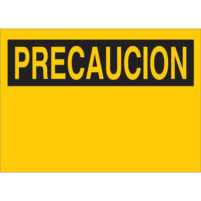 25407 B401 10X14 BLK/YEL PRECAUCION (H