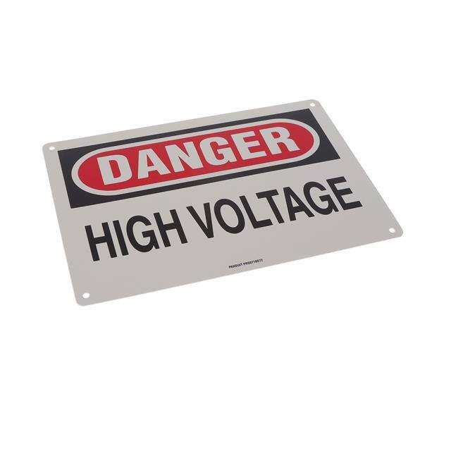 PRS0710D72 SIGN ELECTRL WARN 10"X7" RD/BK/W
