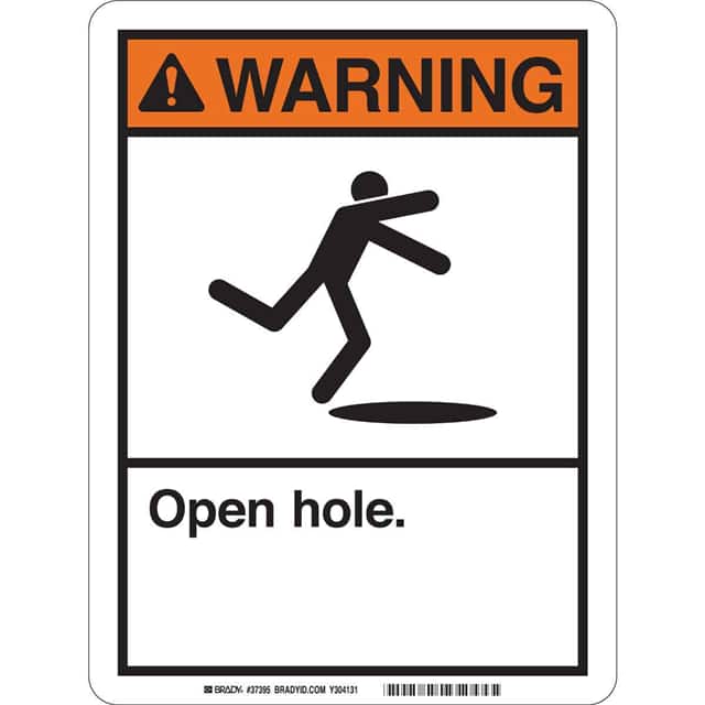 37396 B450 SAFETY SIGNS BLK/ORG/WHT