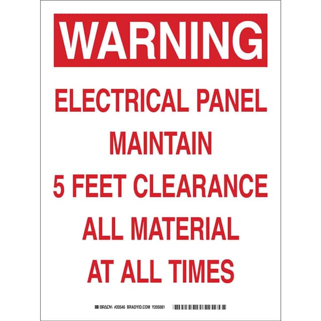 20546 B302 SAFETY SIGNS RED/WHT