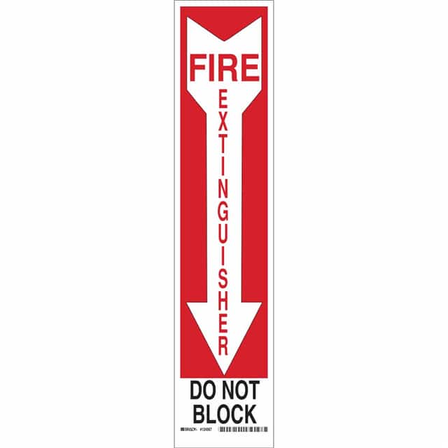 124565 B555 18X4 BLK/RED/WHT FIRE EXTIN