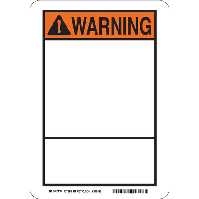 37963 B140 SAFETY SIGNS BLK/ORG/WHT