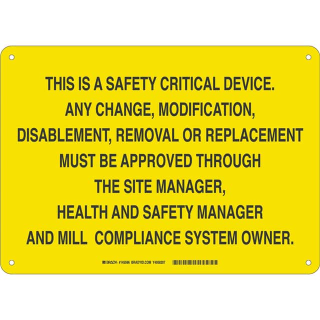 145590 B401,BLK/YEL,9X12,SAFETY CRITICA
