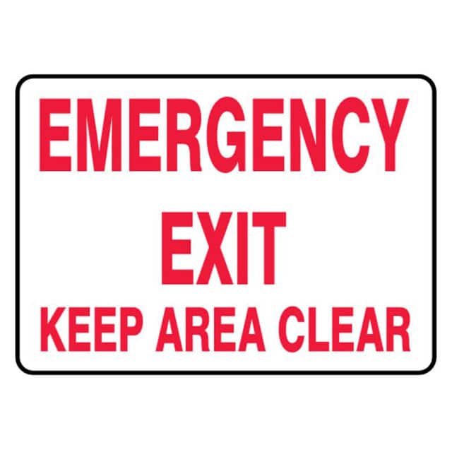 PVS1014B7186 SIGN 14"X10" RED/WHITE