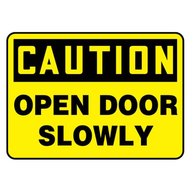 PVS1014C7061 SIGN 14"X10" BLACK/YELLOW