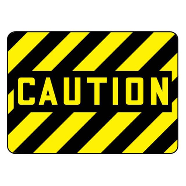 PRS1014C7306 SIGN 14"X10" BLACK/YELLOW