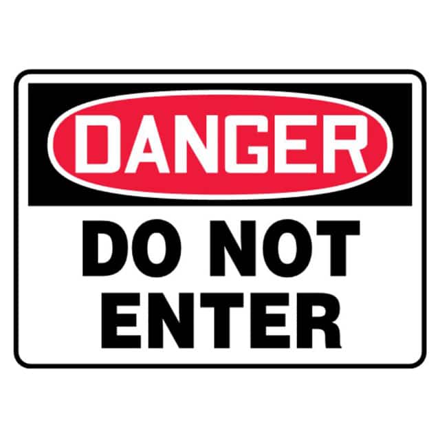 PRS1014D7013 SIGN ELECTRL WARN 14"X10" R/BK/W