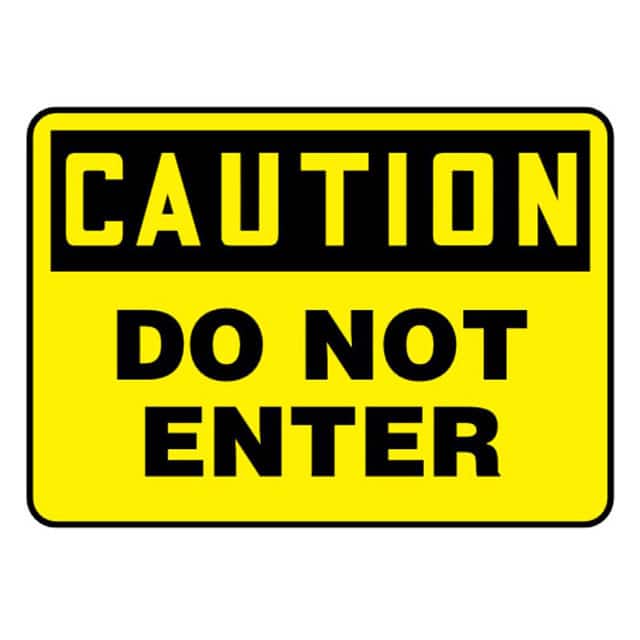 PRS1014C7015 SIGN 14"X10" BLACK/YELLOW