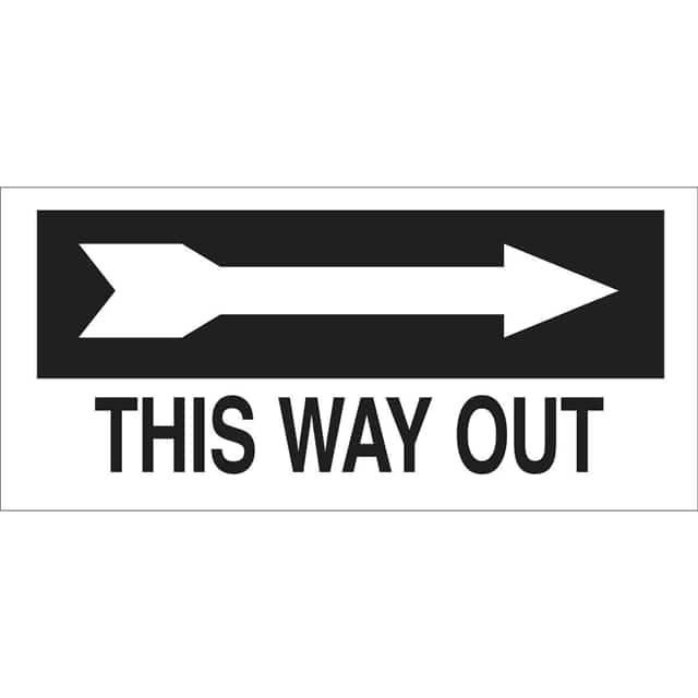 84653 B302-10X14-WG-O-THIS WAY OUT