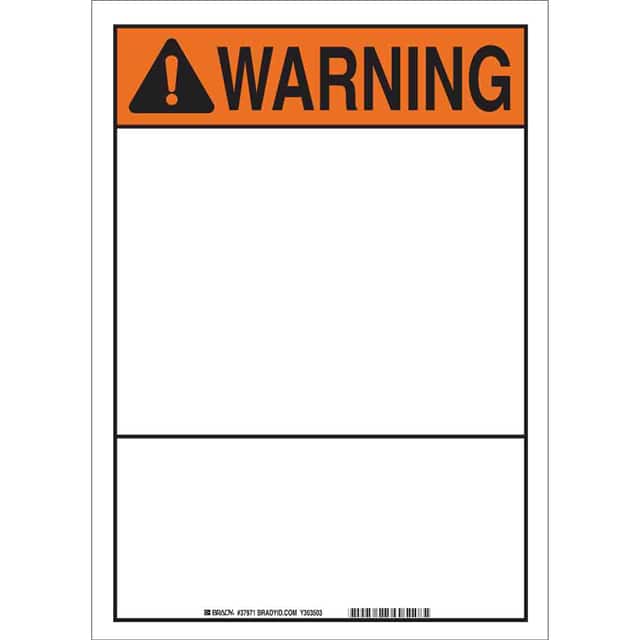 37971 B302 SAFETY SIGN 14X10 BLK/ORG/W