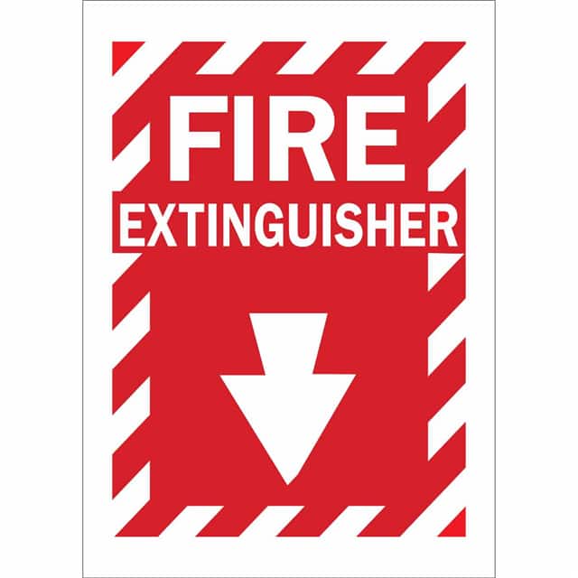 86091 B302 14X10 WHT/RED FIRE EXT W/AR