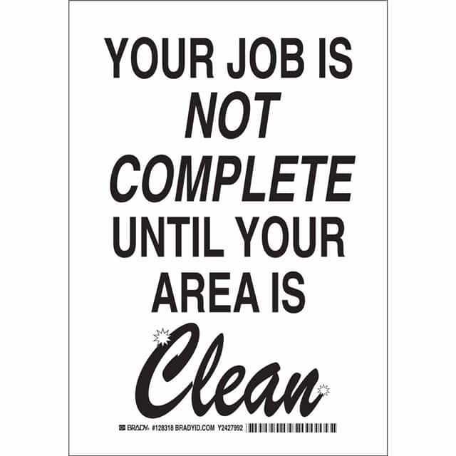 128318 B302,BLK/WHT,10X7,YOUR JOB IS NO