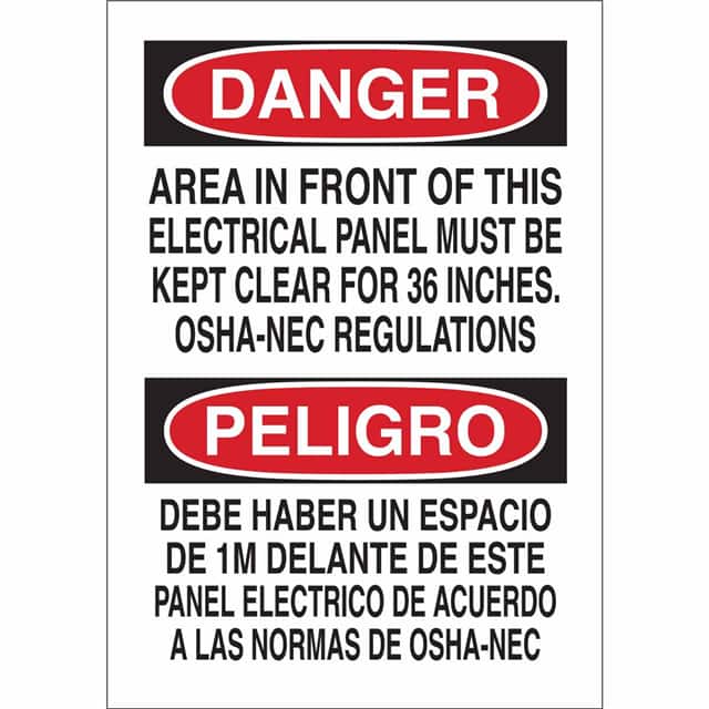 90543 B302-10X14P-WG-O-BILINGUAL SIGN