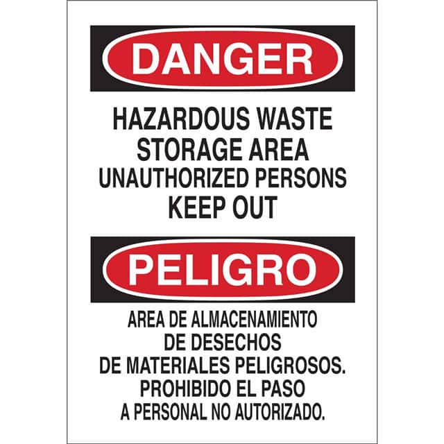 90542 B302-14X10-WG-O-BILINGUAL SIGN