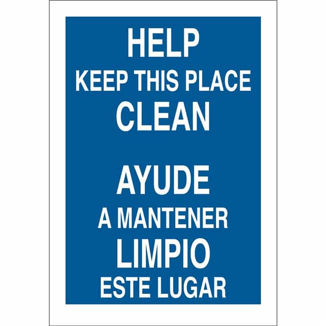90791 B302-10X14-WG-O-BILINGUAL SIGN