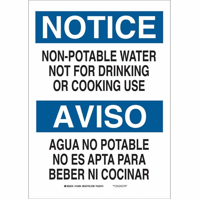 90674 B302-10X14P-WG-O-BILINGUAL SIGN